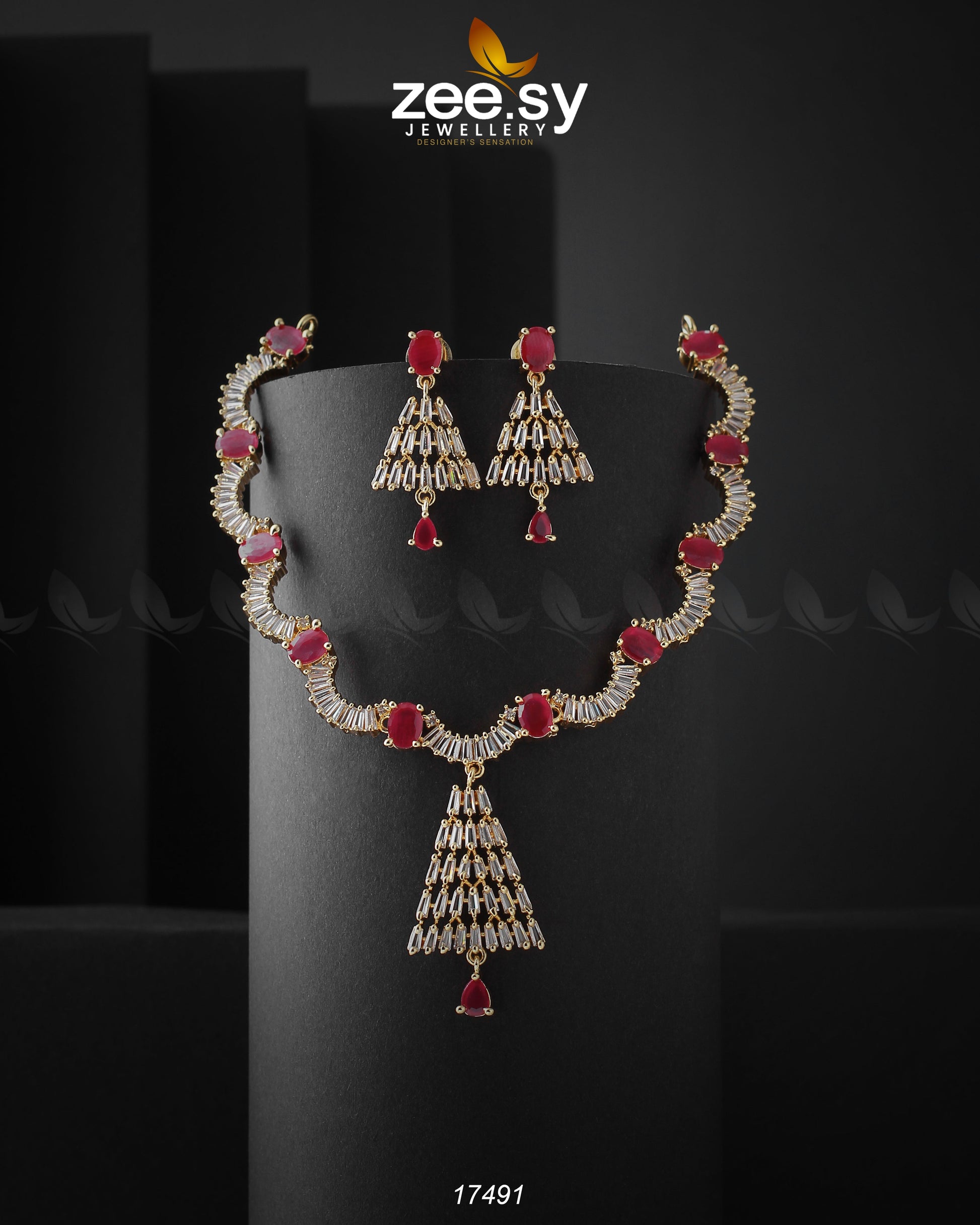 Italian Zircon Necklace - Necklace Sets 