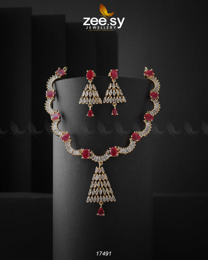 Italian Zircon Necklace - Necklace Sets 