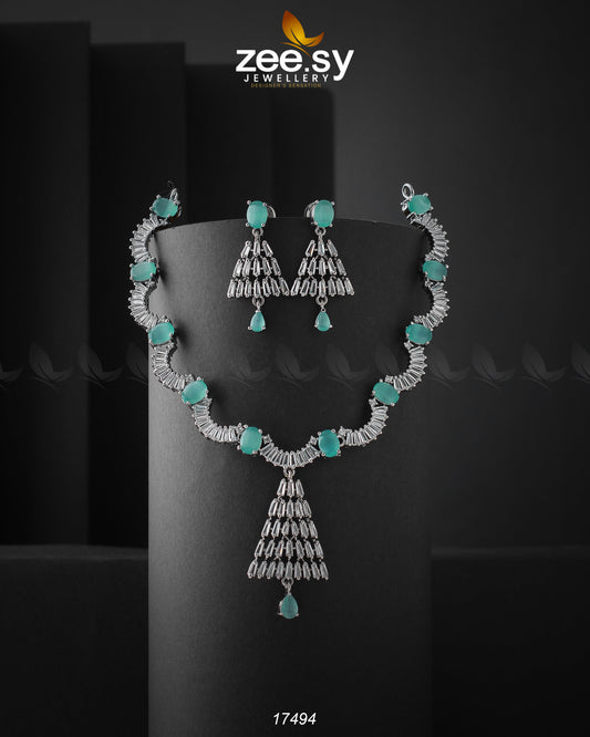 Italian Zircon Necklace - Necklace Sets 