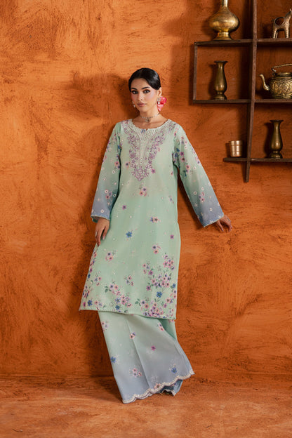 Batik | Festive Eid 26 | Ivoria - Luxury Dress - available at Maria Faisal in UK and USA.