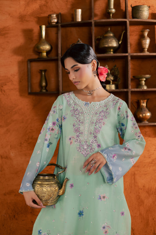 Batik | Festive Eid 26 | Ivoria - Luxury Dress - available at Maria Faisal in UK and USA.