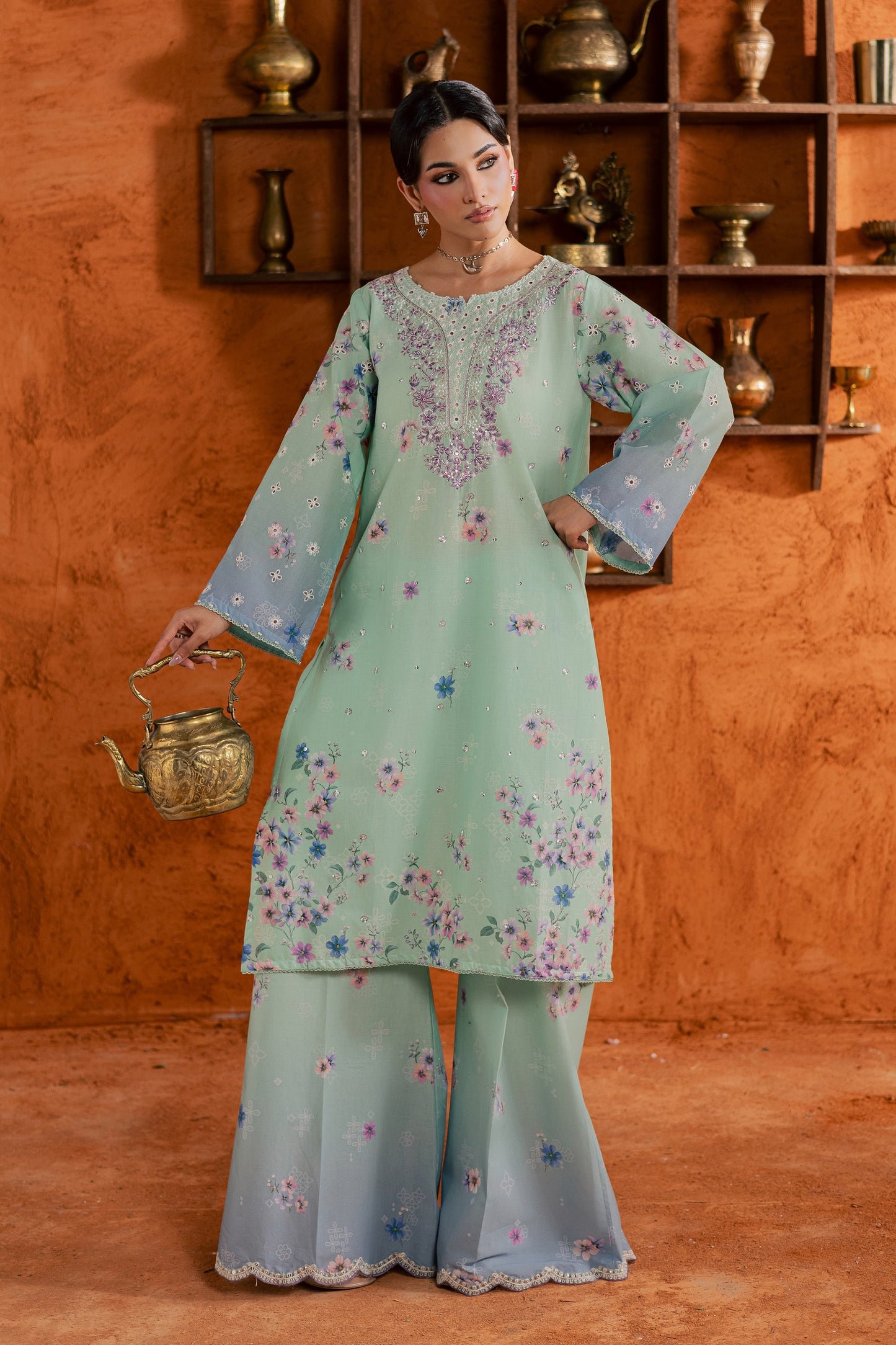 Batik | Festive Eid 26 | Ivoria - Luxury Dress - available at Maria Faisal in UK and USA.