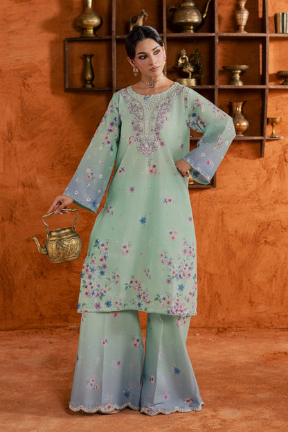 Batik | Festive Eid 26 | Ivoria - Luxury Dress - available at Maria Faisal in UK and USA.