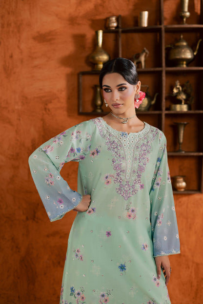 Batik | Festive Eid 26 | Ivoria - Luxury Dress - available at Maria Faisal in UK and USA.