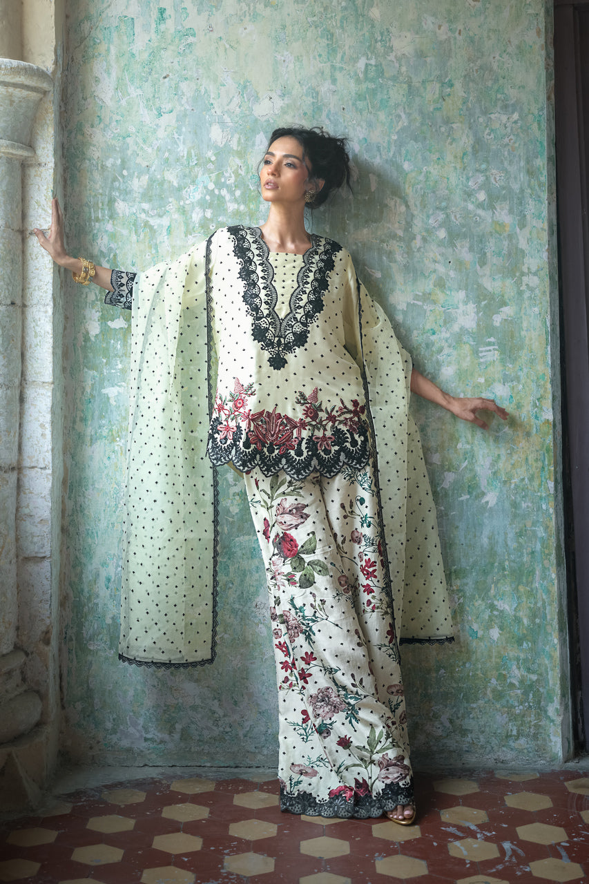 Zainab Chottani | Summer Edition 26 | Ivory Charm - Formal Dress - available at Maria Faisal in UK and USA.