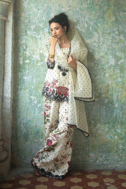 Zainab Chottani | Summer Edition 26 | Ivory Charm - Formal Dress - available at Maria Faisal in UK and USA.