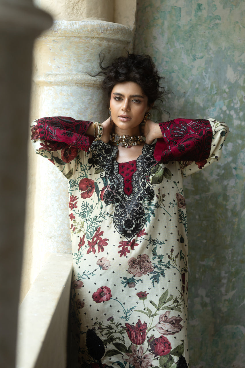 Zainab Chottani | Summer Edition 26 | Ivory Meadow - Formal Dress - available at Maria Faisal in UK and USA.