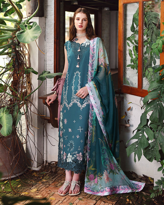 Mushq | The Secret Garden Lawn | Ivy Spell - Luxury Dress - available at Maria Faisal in UK and USA.