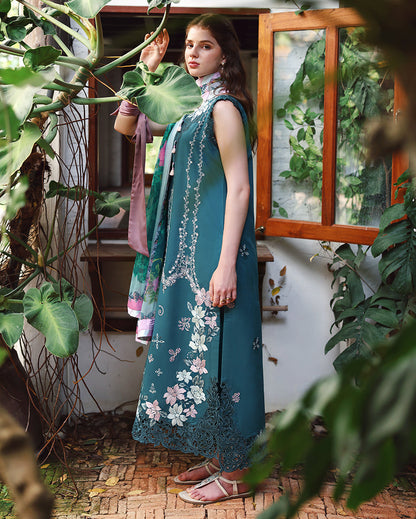 Mushq | The Secret Garden Lawn | Ivy Spell - Luxury Dress - available at Maria Faisal in UK and USA.
