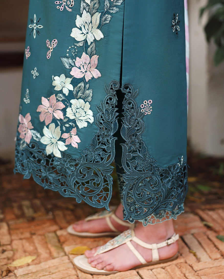 Mushq | The Secret Garden Lawn | Ivy Spell - Luxury Dress - available at Maria Faisal in UK and USA.