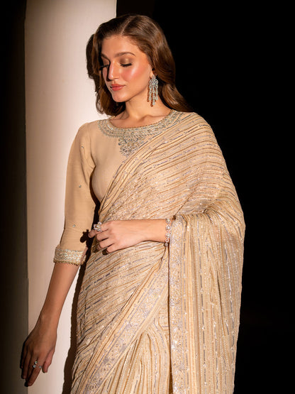 Izel | Stardust Luxury Collection | SLC-004-Luna - Designer Dress with Intricate embroidery and embellishments. Shop elegent wedding dress at Maria Faisal.