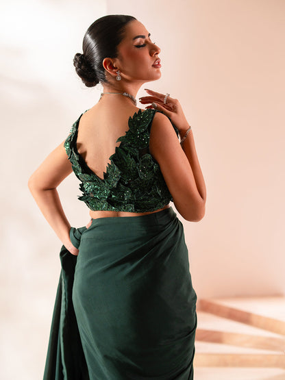 Izel | Stardust Luxury Collection | SLC-001 - Luxe - Designer Dress with Intricate embroidery and embellishments. Shop elegent wedding dress at Maria Faisal.