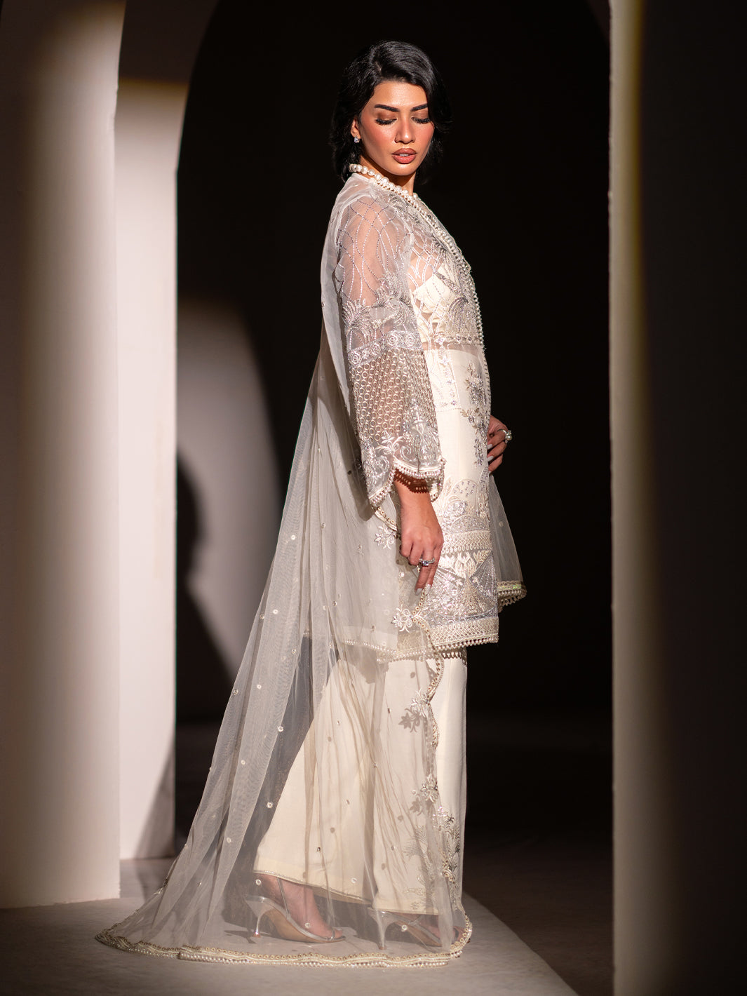 Izel | Stardust Luxury Collection | SLC-011-Cove - Designer Dress with Intricate embroidery and embellishments. Shop elegent wedding dress at Maria Faisal.