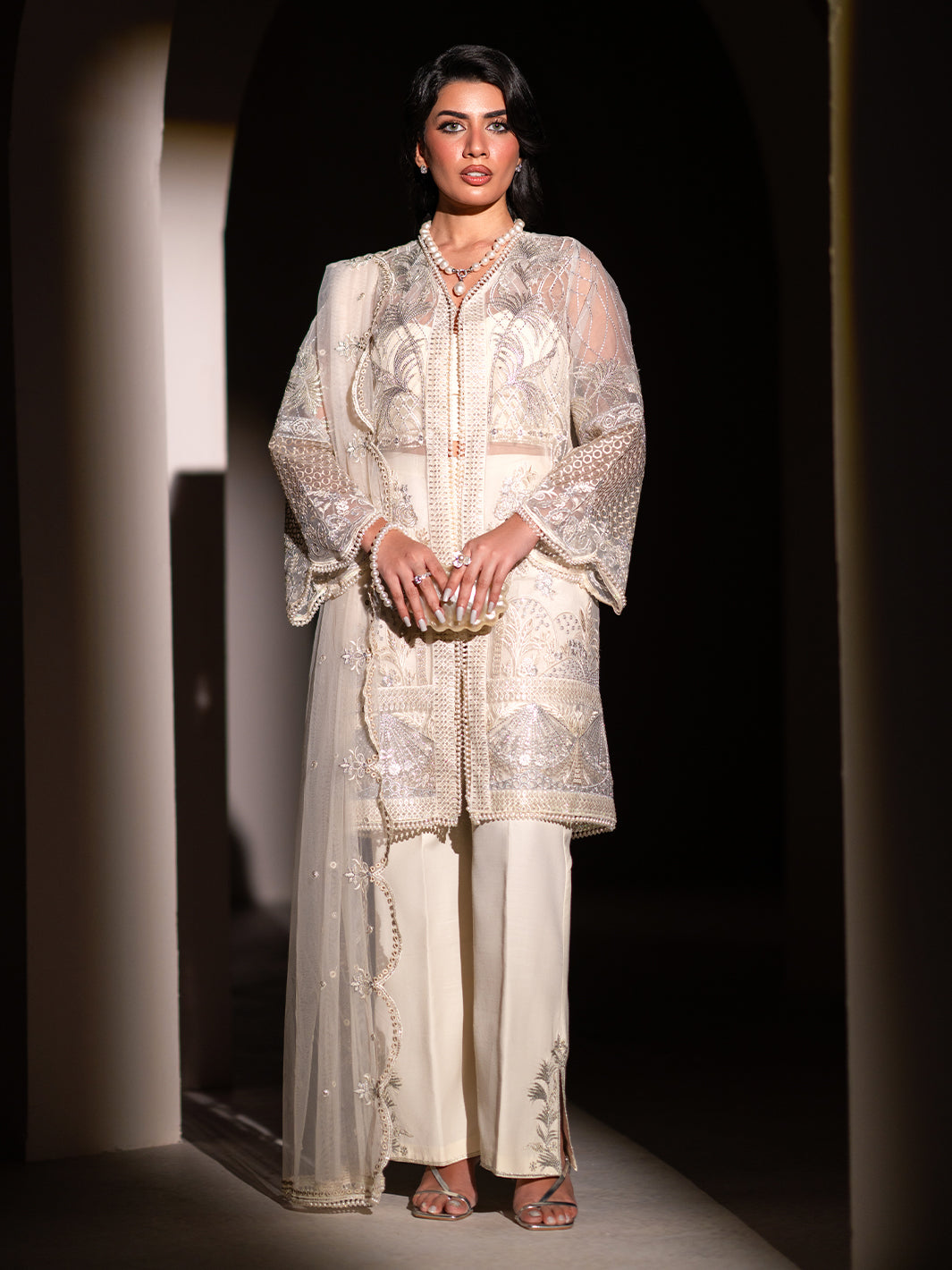 Izel | Stardust Luxury Collection | SLC-011-Cove - Designer Dress with Intricate embroidery and embellishments. Shop elegent wedding dress at Maria Faisal.