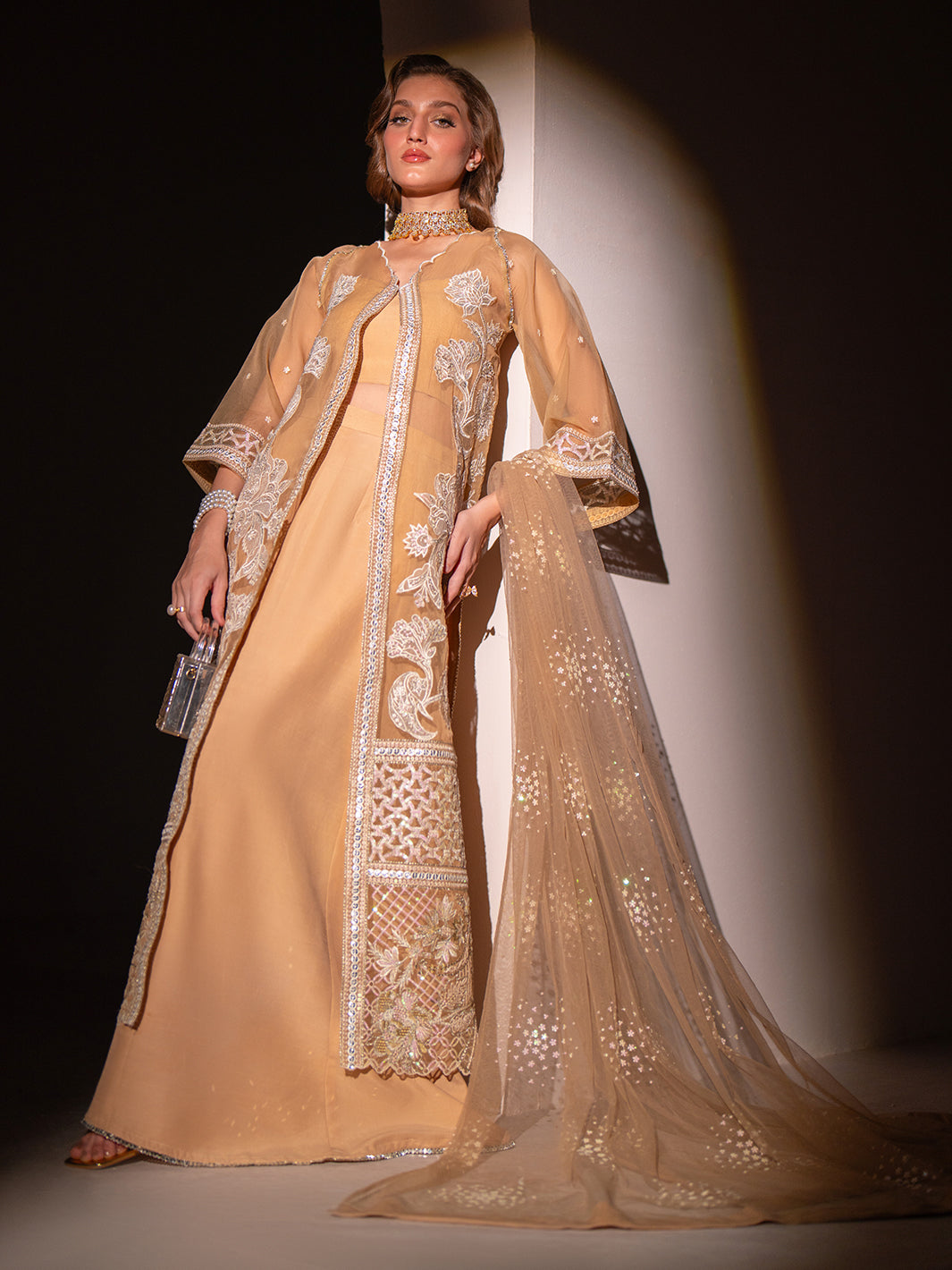 Izel | Stardust Luxury Collection | SLC-012-Kirk - Designer Dress with Intricate embroidery and embellishments. Shop elegent wedding dress at Maria Faisal.