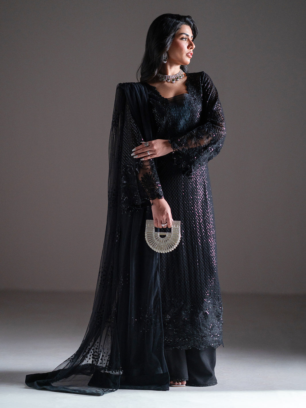 Izel | Stardust Luxury Collection | SLC-014-Zelie - Designer Dress with Intricate embroidery and embellishments. Shop elegent wedding dress at Maria Faisal.