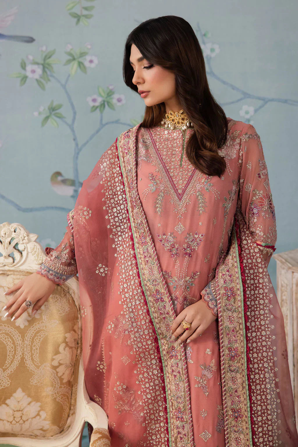 Iznik | Chinnon Chiffon | CC-35 DAREEN - Ladies Clothes - Maria Faisal