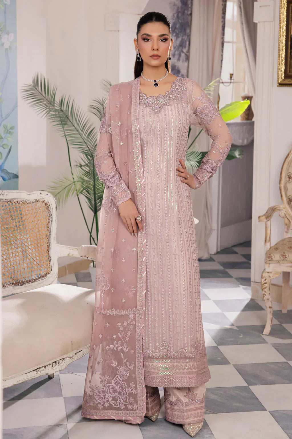 Iznik | Chinnon Chiffon | CC-39 BAREEN - Ladies Clothes - Maria Faisal