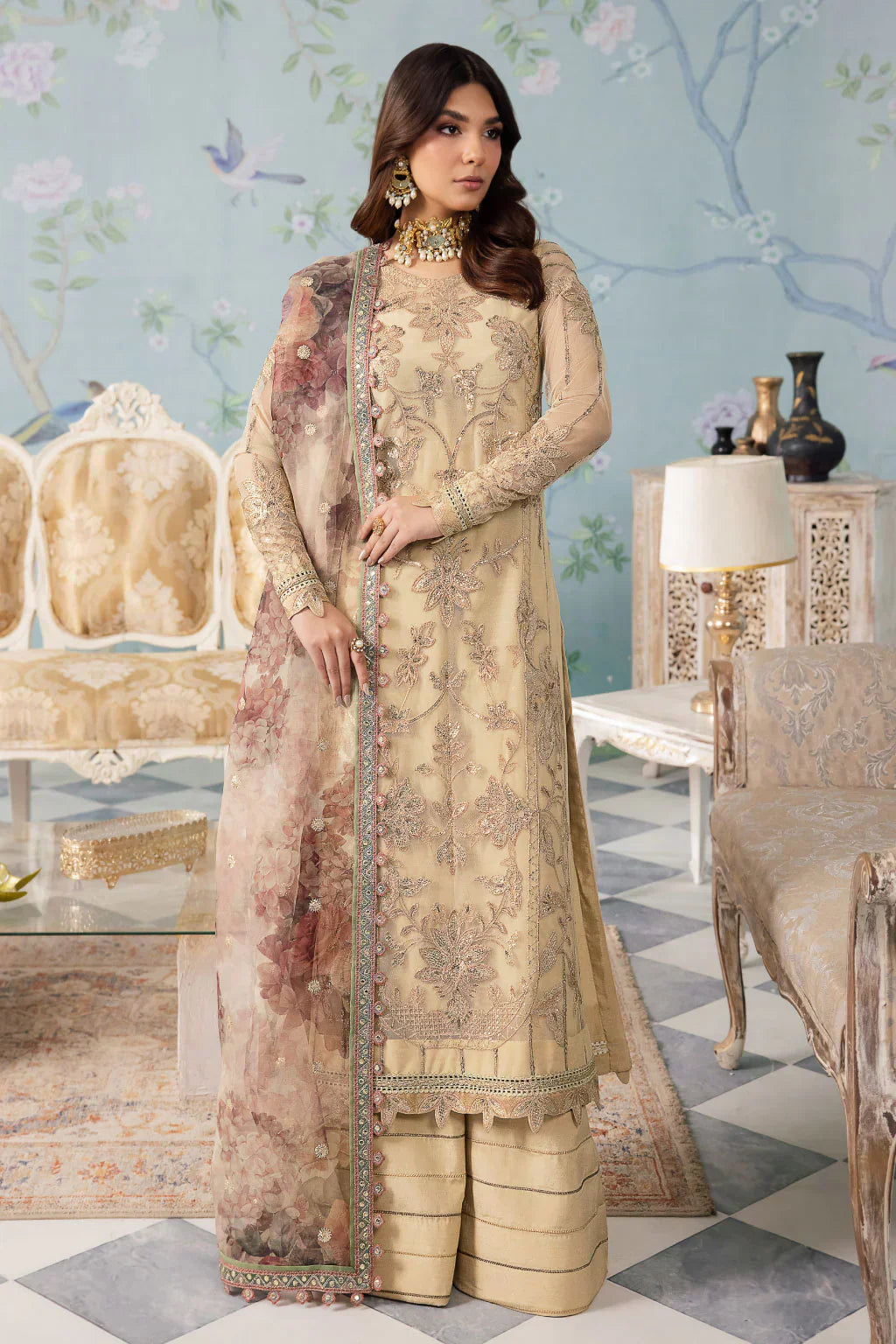 Iznik | Chinnon Chiffon | CC-31 ALYA - Ladies Clothes - Maria Faisal