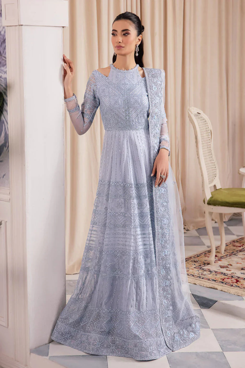 Iznik | Chinnon Chiffon | CC-38 IZARA - Ladies Clothes - Maria Faisal