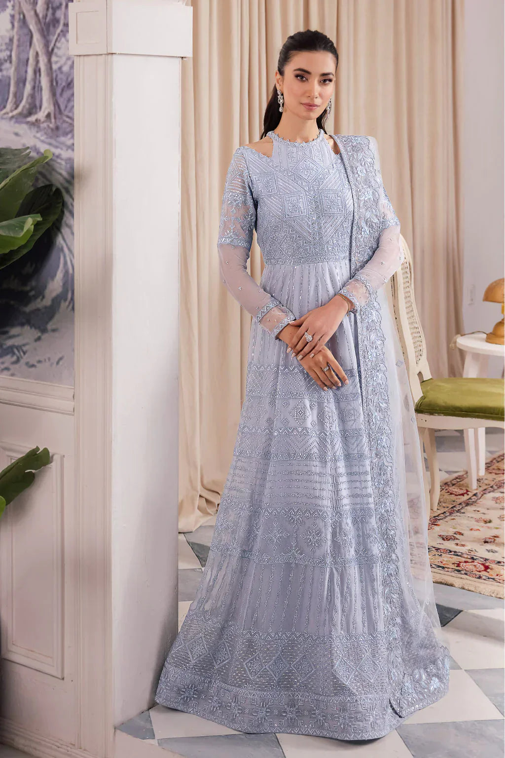 Iznik | Chinnon Chiffon | CC-38 IZARA - Ladies Clothes - Maria Faisal