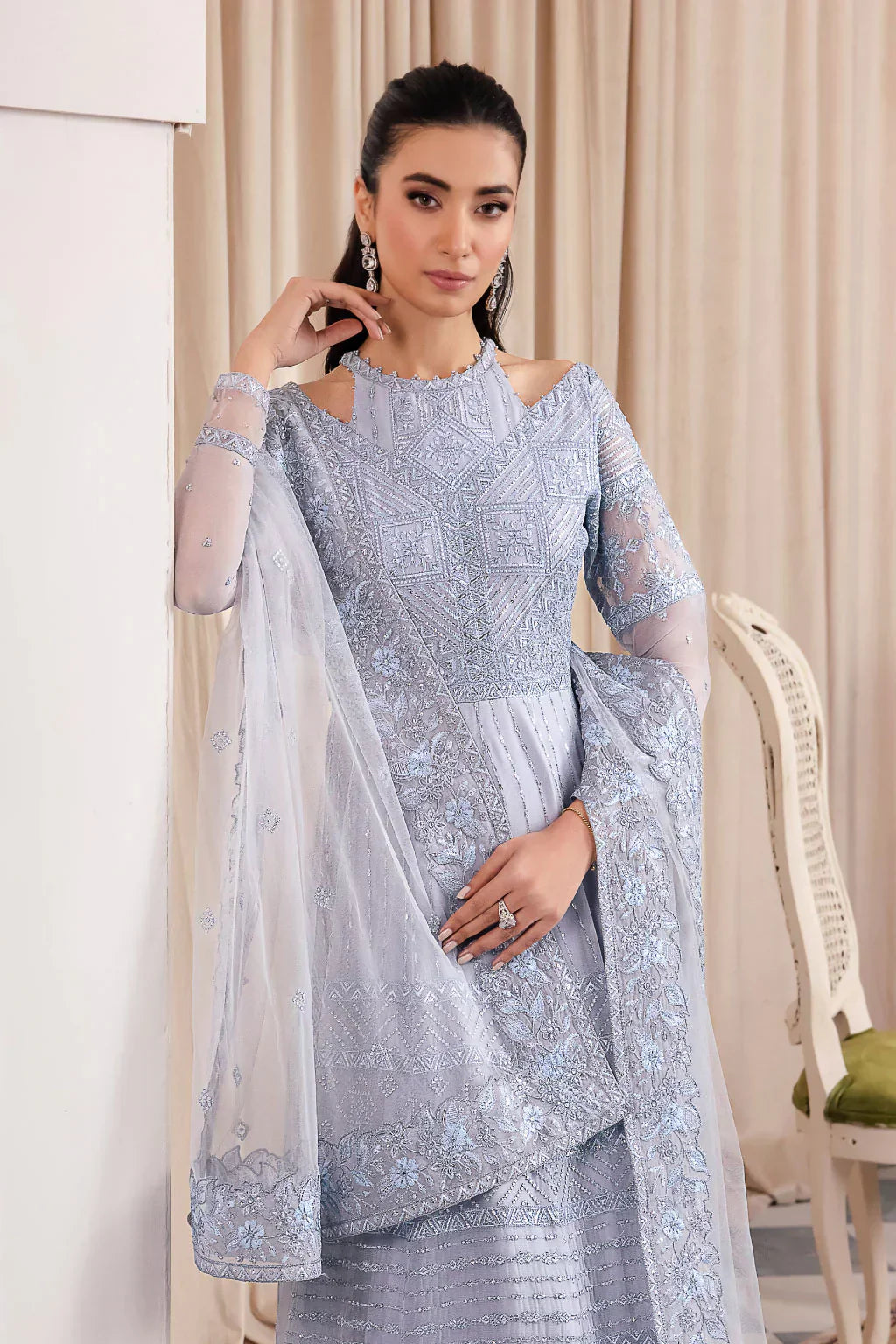 Iznik | Chinnon Chiffon | CC-38 IZARA - Ladies Clothes - Maria Faisal