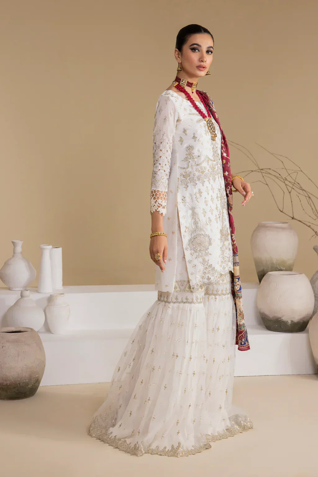 Iznik | Chinnon Chiffon | CC-24 BIANCA - Ladies Clothes - Maria Faisal