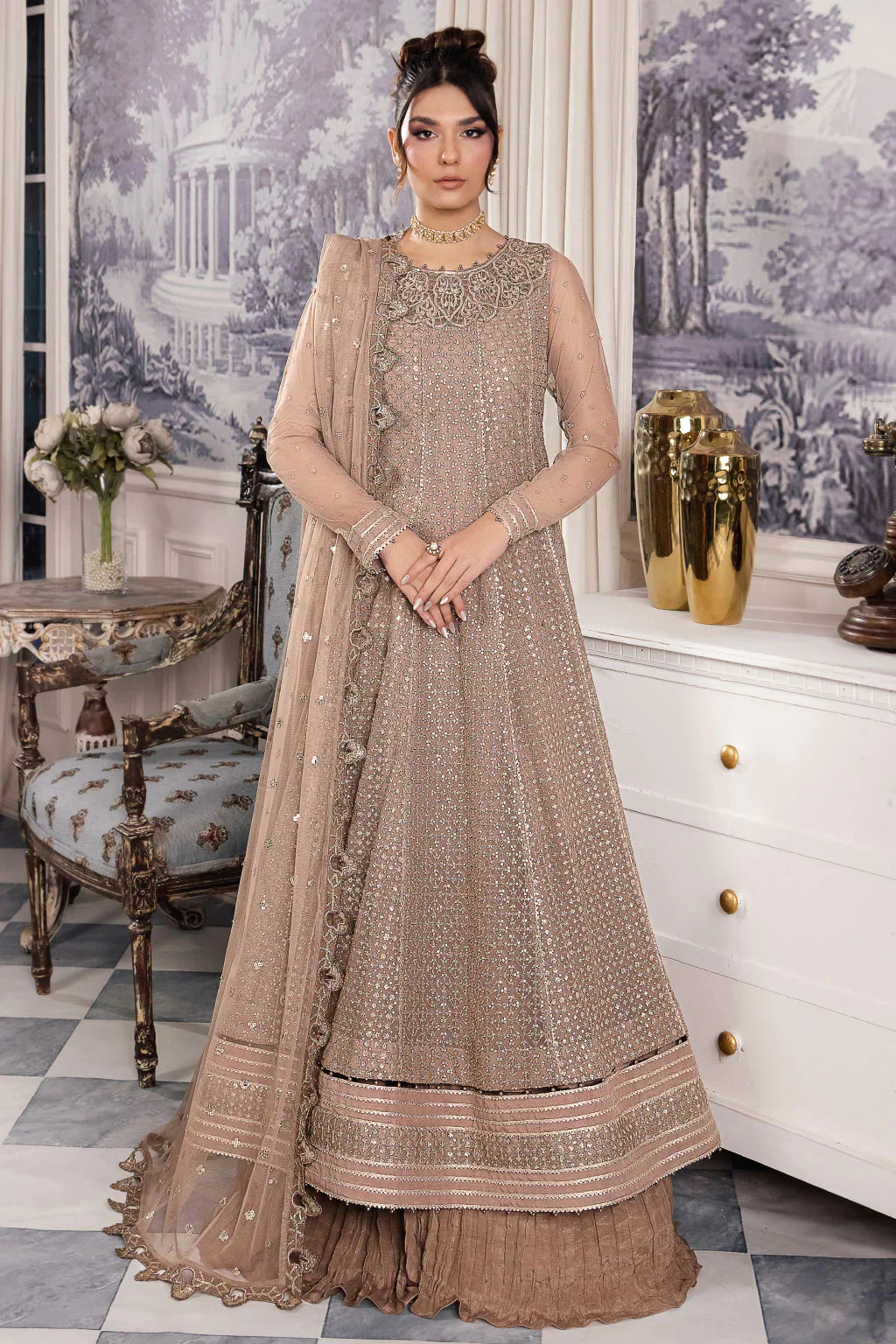 Iznik | Chinnon Chiffon | CC-36 DAMIYAH - Ladies Clothes - Maria Faisal