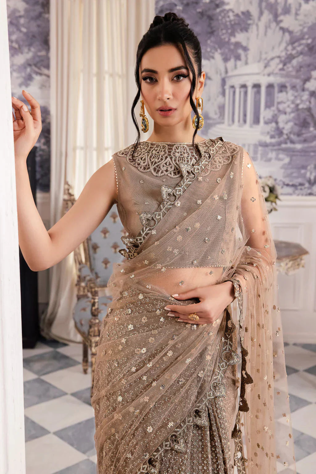 Iznik | Chinnon Chiffon | CC-36 DAMIYAH - Ladies Clothes - Maria Faisal