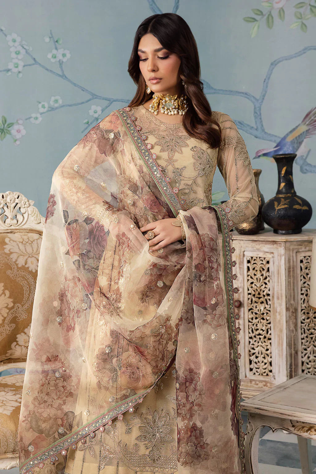 Iznik | Chinnon Chiffon | CC-31 ALYA - Ladies Clothes - Maria Faisal