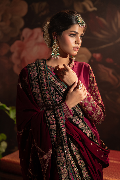 Iznik | Exclusive Velvet | IV-42 - Ladies Clothes - Maria Faisal
