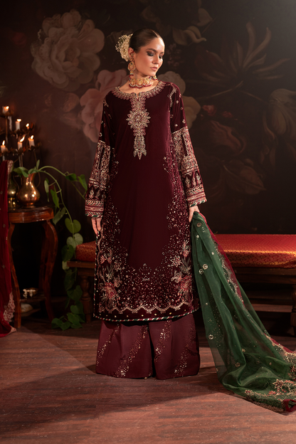 Iznik | Exclusive Velvet | IV-39 - Ladies Clothes - Maria Faisal