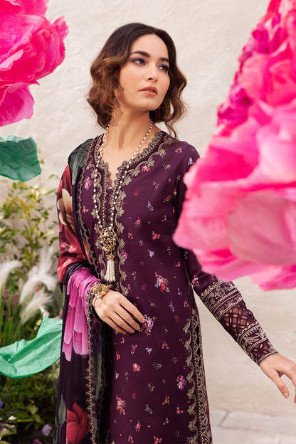 Iznik | Dahlia Embroidered Lawn | DL-06 - Ladies Clothes - Maria Faisal
