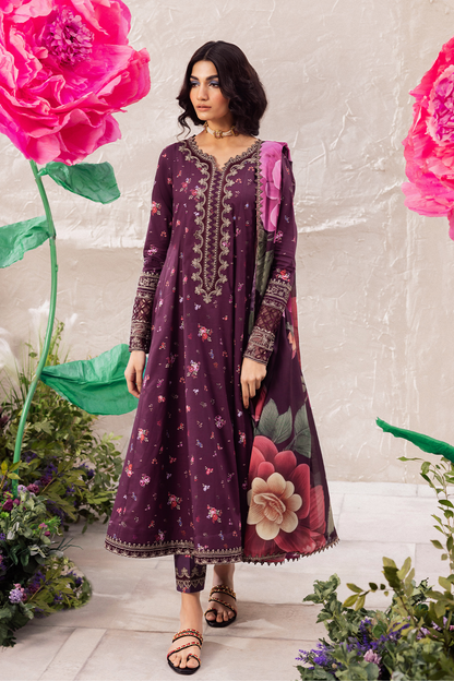 Iznik | Dahlia Embroidered Lawn | DL-06 - Ladies Clothes - Maria Faisal
