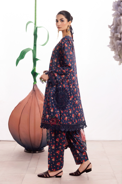 Iznik | Dahlia Embroidered Lawn | DL-07 - Ladies Clothes - Maria Faisal