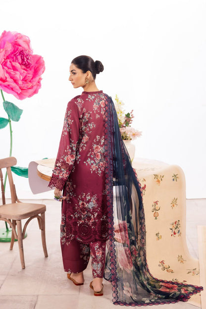 Iznik | Dahlia Embroidered Lawn | DL-11 - Ladies Clothes - Maria Faisal
