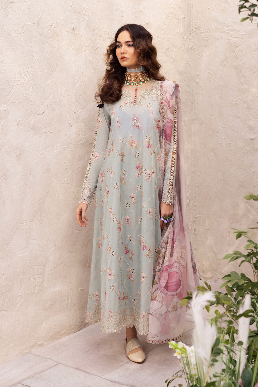 Iznik | Dahlia Embroidered Lawn | DL-10