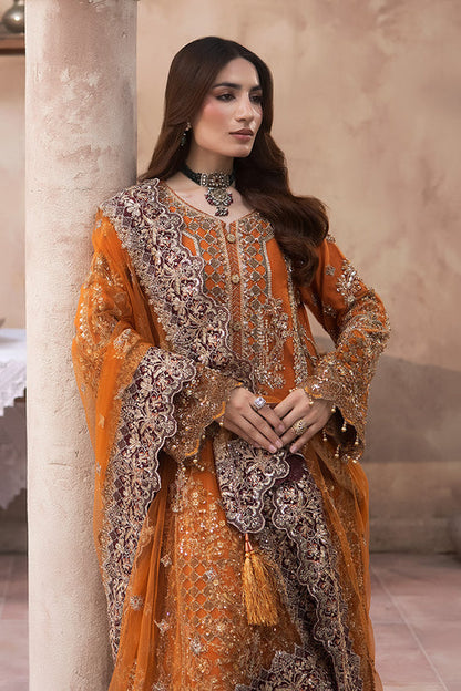 Imrozia Premium | Jahanara Festive 26 | JF-34-A Narang - Formal Dress - available at Maria Faisal in UK and USA.