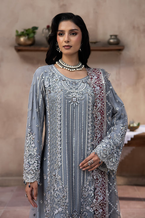 Imrozia Premium | Jahanara Festive 26 | JF-36-A Neelam - Formal Dress - available at Maria Faisal in UK and USA.