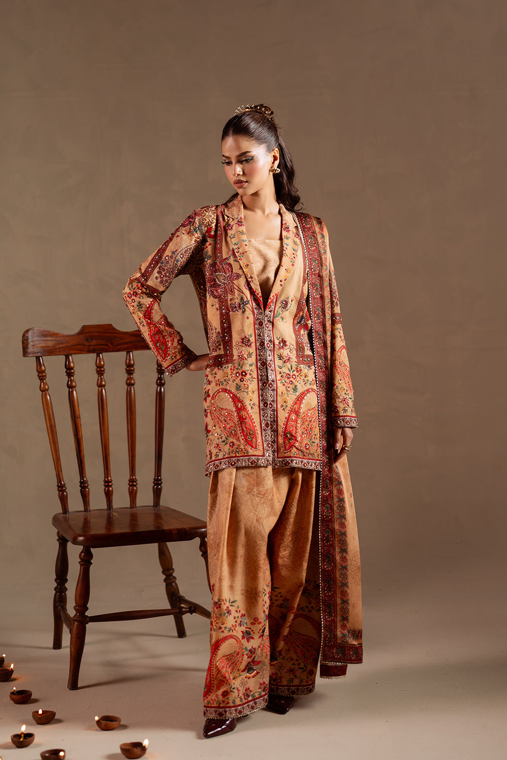 Saira Rizwan | Ramadan Edit 26 | NURA-SRRSP-26-05 - Dress - available at Maria Faisal in UK and USA.
