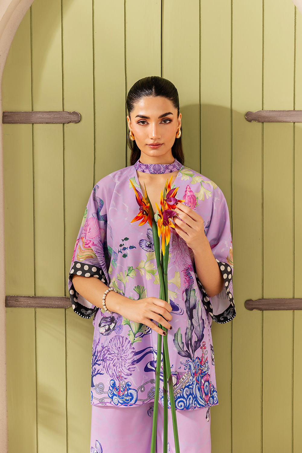 Saira Rizwan | Silk Coords 25 | LILAC LUSH - SRSP-25-10 - Formal Wear - available at Maria Faisal in UK and USA