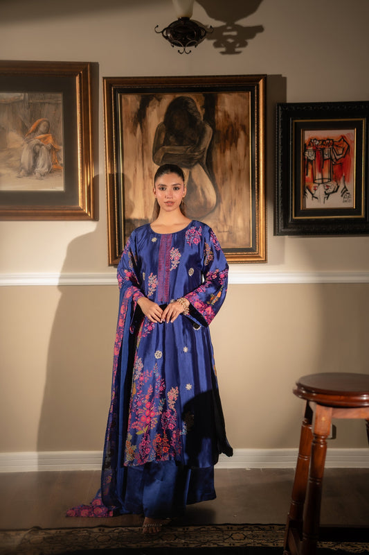 The Pink Tree Company | Blockem Formals | NAVY NOIR - Formal Dress - available at Maria Faisal in UK and USA.