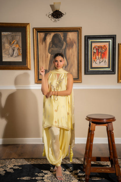 The Pink Tree Company | Blockem Formals |BUTTER BLOOM - Formal Dress - available at Maria Faisal in UK and USA.