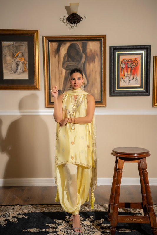 The Pink Tree Company | Blockem Formals |BUTTER BLOOM - Formal Dress - available at Maria Faisal in UK and USA.