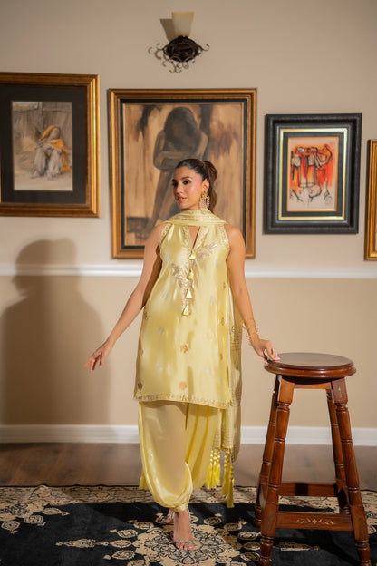 The Pink Tree Company | Blockem Formals |BUTTER BLOOM - Formal Dress - available at Maria Faisal in UK and USA.