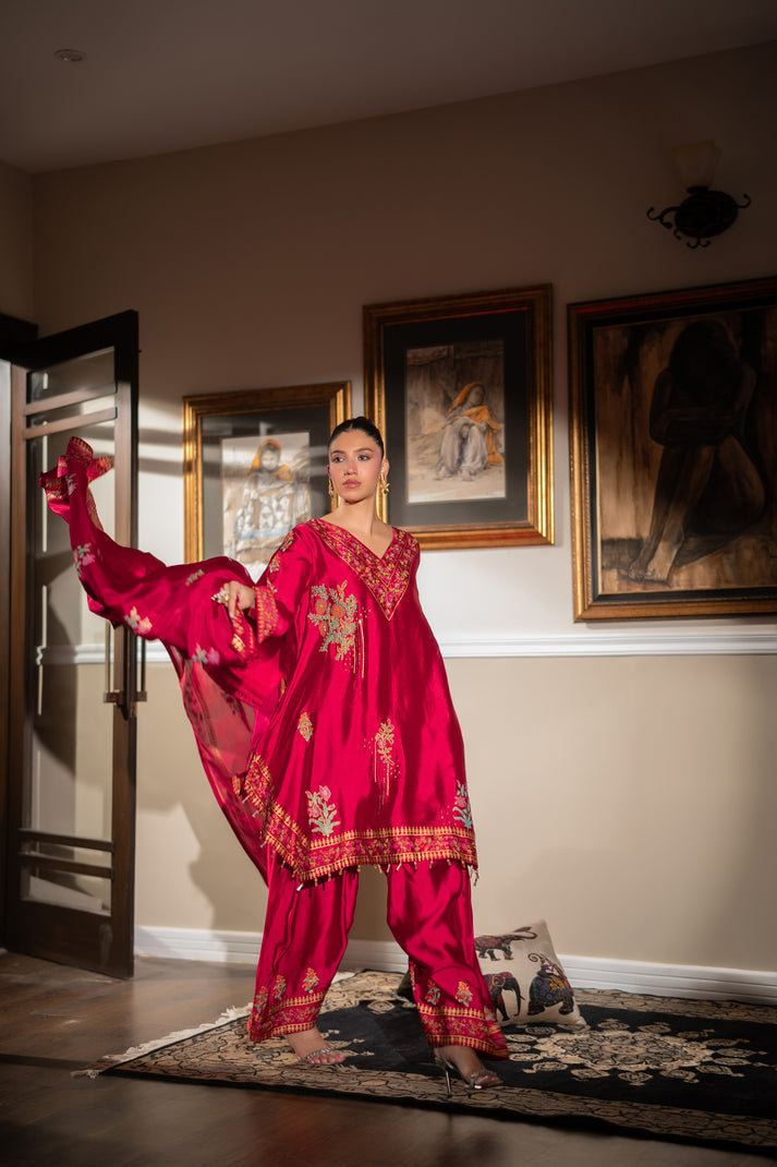 The Pink Tree Company | Blockem Formals |RADIANT ROSE - Formal Dress - available at Maria Faisal in UK and USA.