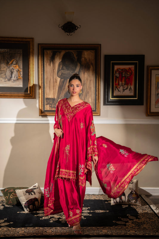 The Pink Tree Company | Blockem Formals |RADIANT ROSE - Formal Dress - available at Maria Faisal in UK and USA.