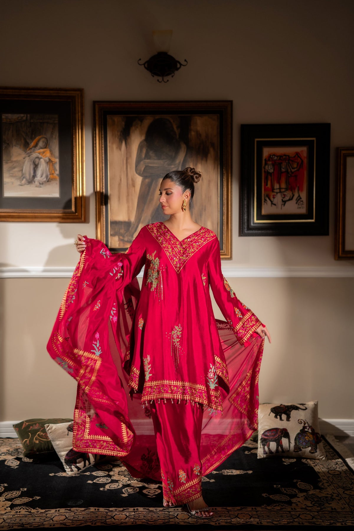 The Pink Tree Company | Blockem Formals |RADIANT ROSE - Formal Dress - available at Maria Faisal in UK and USA.