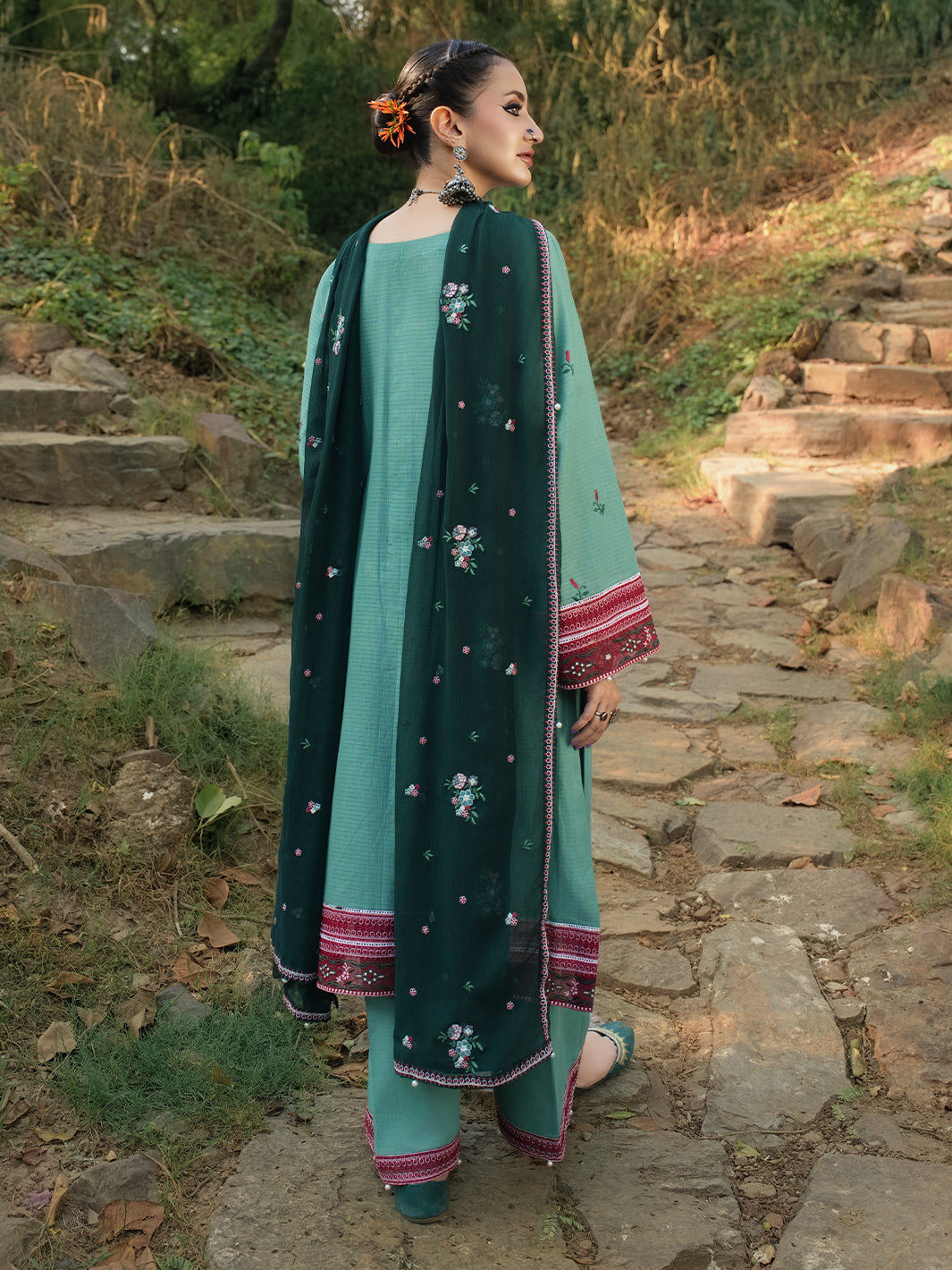 Hemstitch | The Garden Lawn | Jade - Ladies Clothes - Maria Faisal