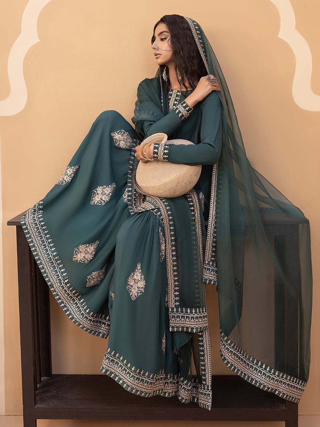 Hem Stitch | Raw Silk Edit 25 | Jasmine by Maria Faisal - Registered Vendor of : Hemstitch - type : Ladies Clothes - 100% original wedding dresses